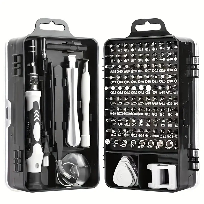 🔧 Promo Exceptionnelle 🔥 Kit Tournevis 115 en 1 + 4 Valves Lumineuses Offertes !