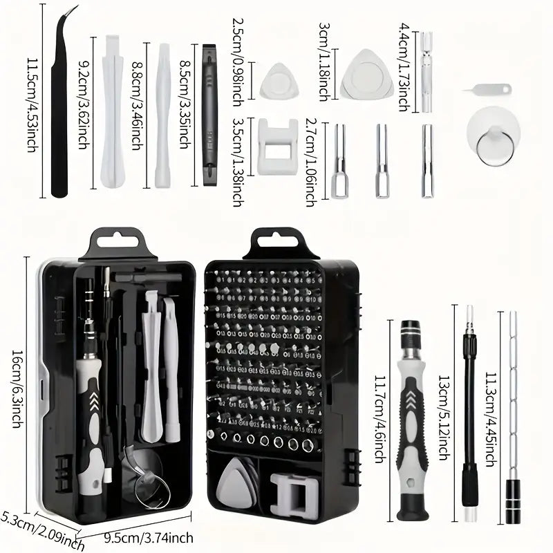 🔧 Promo Exceptionnelle 🔥 Kit Tournevis 115 en 1 + 4 Valves Lumineuses Offertes !