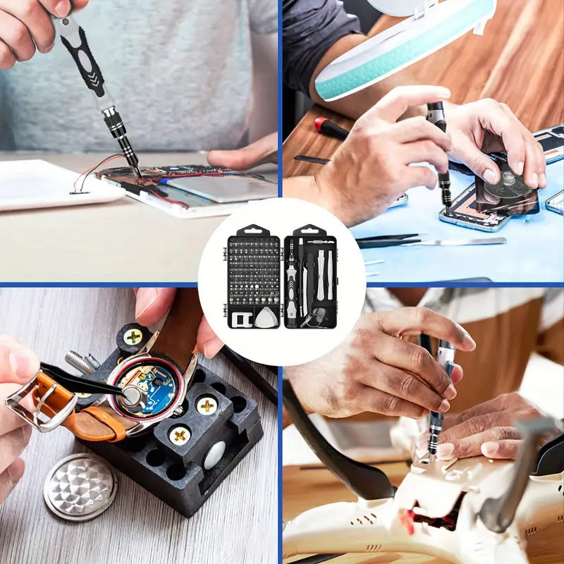 🔧 Promo Exceptionnelle 🔥 Kit Tournevis 115 en 1 + 4 Valves Lumineuses Offertes !