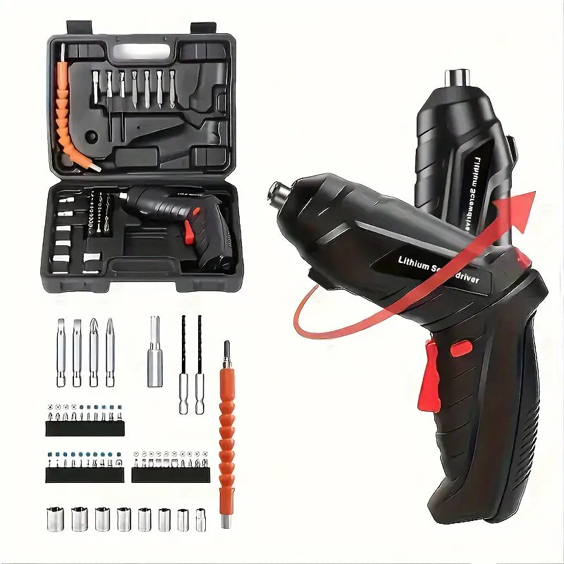 Tournevis Électrique Sans Fil 47 en 1 – L’outil indispensable pour tous vos bricolages à la maison !