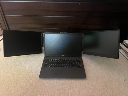 🔥 Kwumsy S2 – Triple Rallonge d’Écran pour Ordinateur Portable | 14" FHD IPS x2